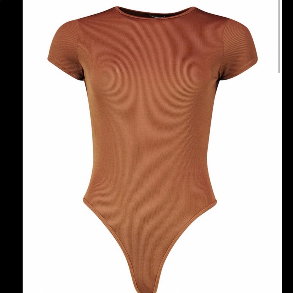 Boohoo Basic Cap Sleeve Rib Bodysuit